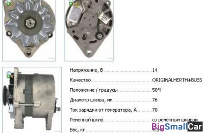 Генератор vika 90122 шкив под клин 70A