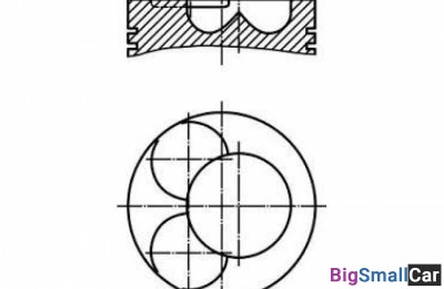 Поршень поштучно mahle original 0349000 2,5 TDI 1