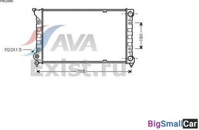 Радиатор охлаждения AVA quality cooling VW2066 С к - купить Челябинске