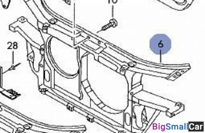Суппорт радиатора VAG 4Z7805588 V6 - купить Челябинске