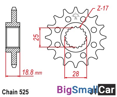 Звезда ведущая JT JTF704.17RB - купить Челябинске