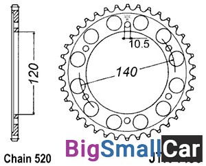 Звезда ведомая JT JTR1490.44 - купить Челябинске