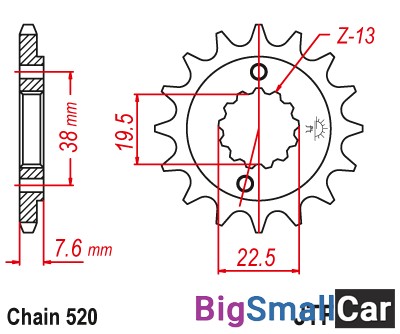 Звезда ведущая JT JTF1401.14 - купить Челябинске