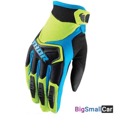 Перчатки THOR S8 Spectrum blk/greenl/blue 2XL 3330-4649