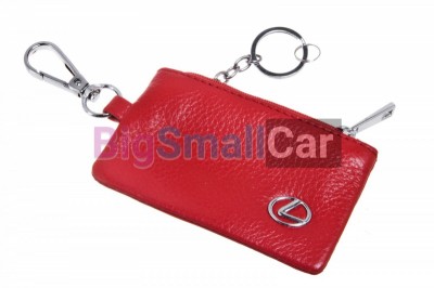 Чехол Для Ключей Lexus Универсальный, Кожаный С Металическим Значком, Красный bgt956
