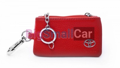 Чехол Для Ключей Toyota Универсальный, Кожаный С Металическим Значком, Красный bgt958