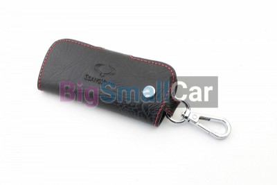 Чехол Для Ключей Ssangyong Универсальный, Кожаный, Цвет Нити Красный bgt979