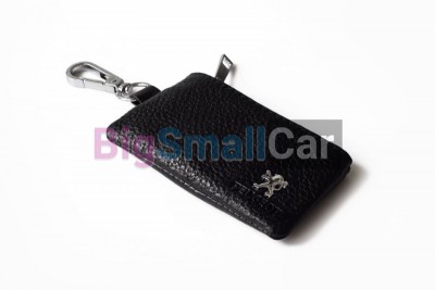 Чехол Для Ключей Peugeot Универсальный, Кожаный С Металическим Значком, Черный bgt982