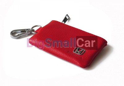 Чехол Для Ключей Honda Универсальный, Кожаный С Металическим Значком, Красный bgt991