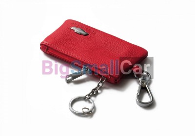 Чехол Для Ключей Chevrolet Универсальный, Кожаный С Металическим Значком, Красный bgt1018