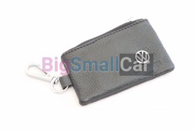 Чехол Для Ключей Volkswagen Универсальный, Кожаный С Металическим Значком, Черный bgt1023