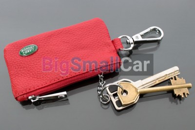 Чехол Для Ключей Land Rover Универсальный, Кожаный С Металическим Значком, Красный bgt1082